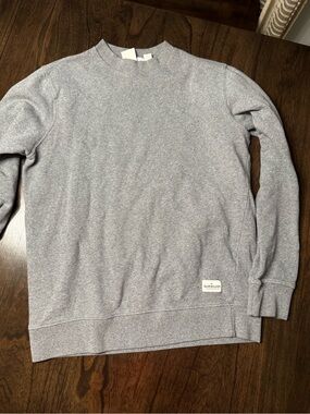 Quiksilver Men's Light Heather Gray Crewneck Sweatshirt